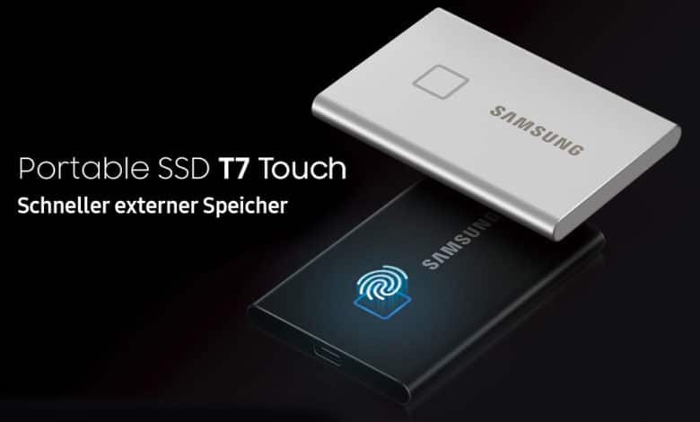 nål faldskærm Kig forbi Samsung Portable SSD T7 Touch in test: Fast SSD with high data security?