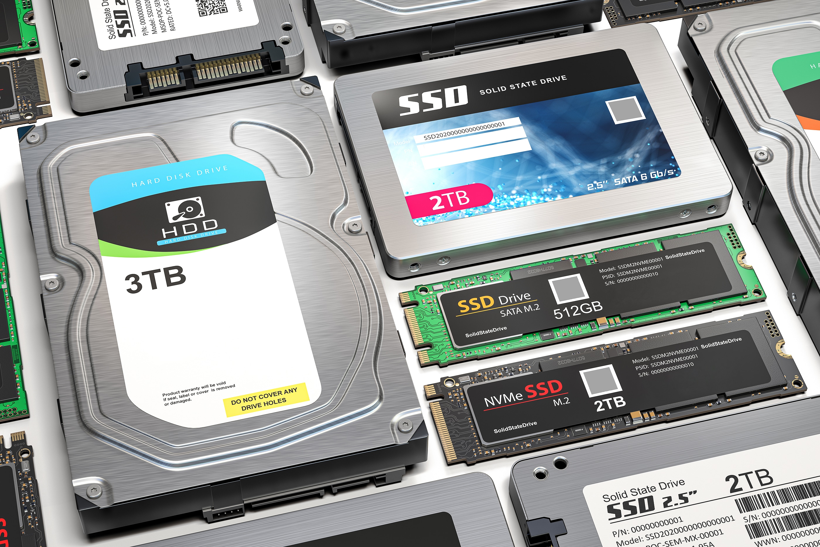 Over hoved og skulder købmand æggelederne The different types of SSDs