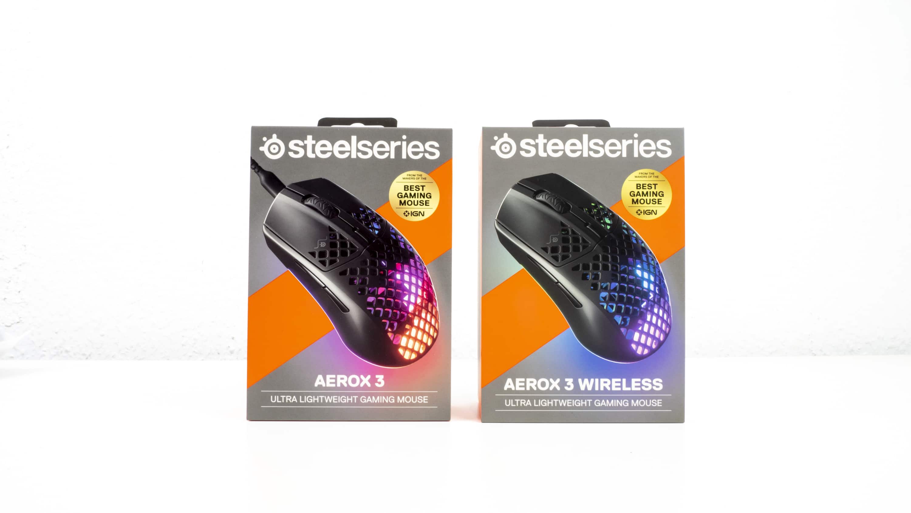 SteelSeries Aerox 3 & Aerox (Almost) in feather 3 as a test: light Wireless