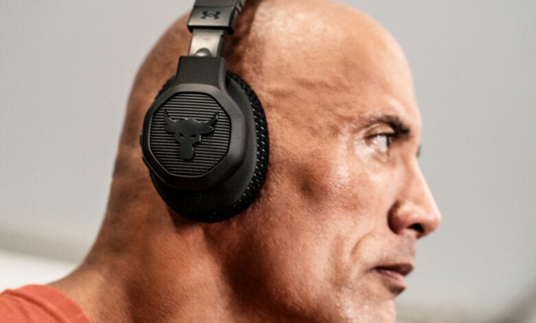 Under Armour Project Rock Over-Ear Training Headphones Dwayne "The Rock" Johnson