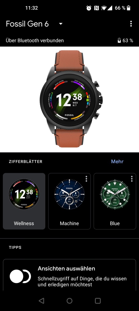 Fossil test: Wear Gen The bench 6 the chic test on OS smartwatch