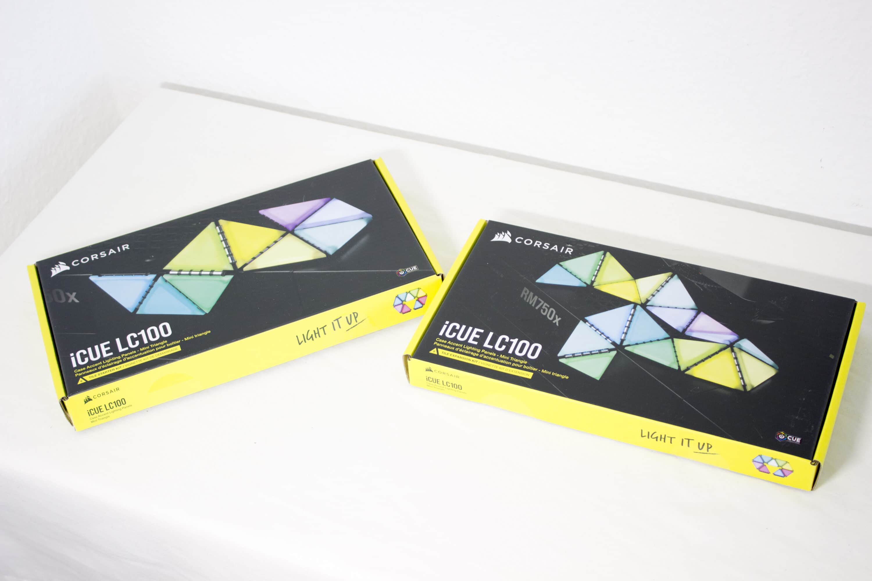 Lot de 9 Mini Triangle LED Corsair iCue LC100 Case Accent Lighting Panels  RGB à prix bas