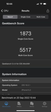 iPhone 14 Pro Geekbench 5