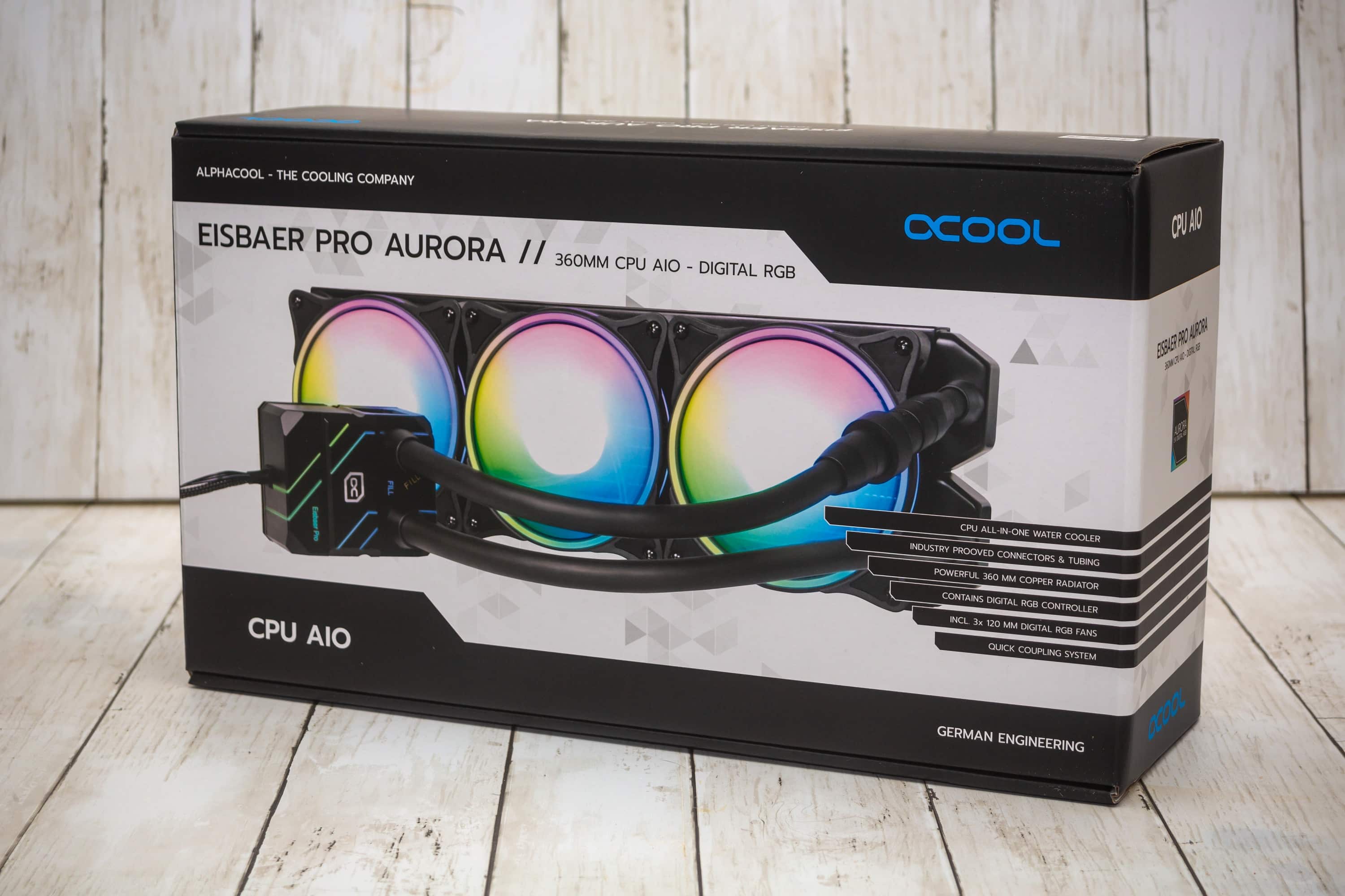 Alphacool Eisbaer Aurora 360 CPU - Digital RGB 360mm, Wasserkühlung schwarz