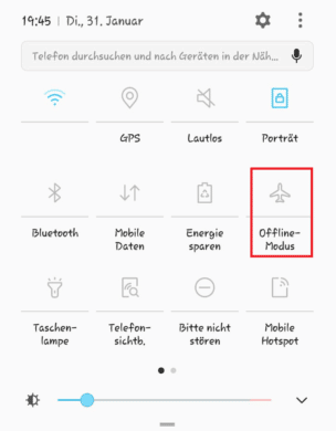 Airplane mode mobile android