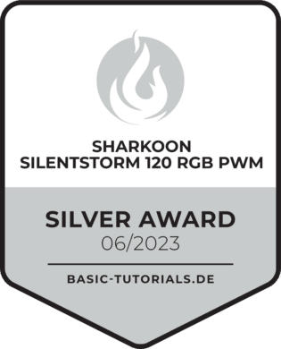 Sharkoon SilentStorm 120 RGB Lüfter Test Silver Award